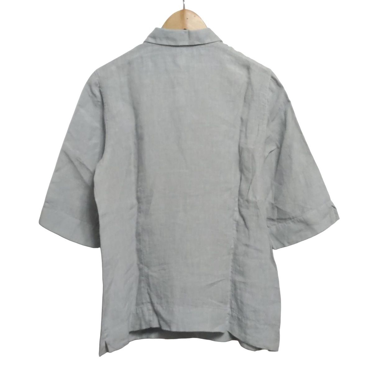 MARINA RINALDI マリナリナルディ 七分袖シャツブラウス サイズ17 XL レディース - ライトブルー 麻