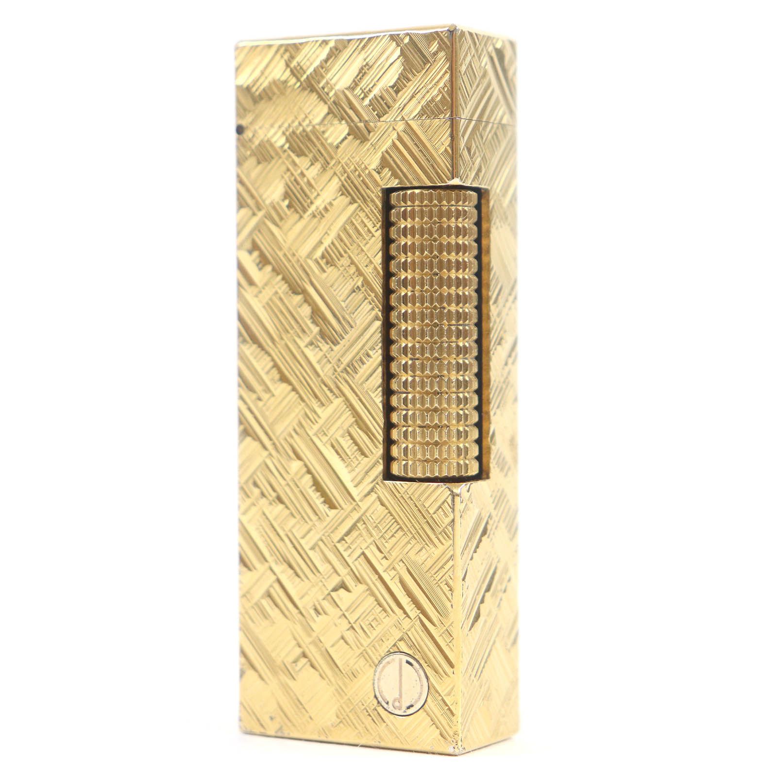 ダンヒル dunhill ローラー ガスライター 喫煙具 スクエア型 総柄 約 