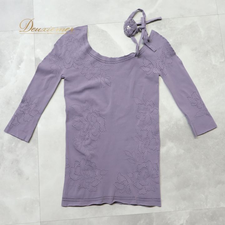 バレエ 衣装 パープル系 チャコット Chacott ノーソーイングニット