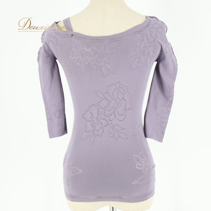 バレエ 衣装 パープル系 チャコット Chacott ノーソーイングニット