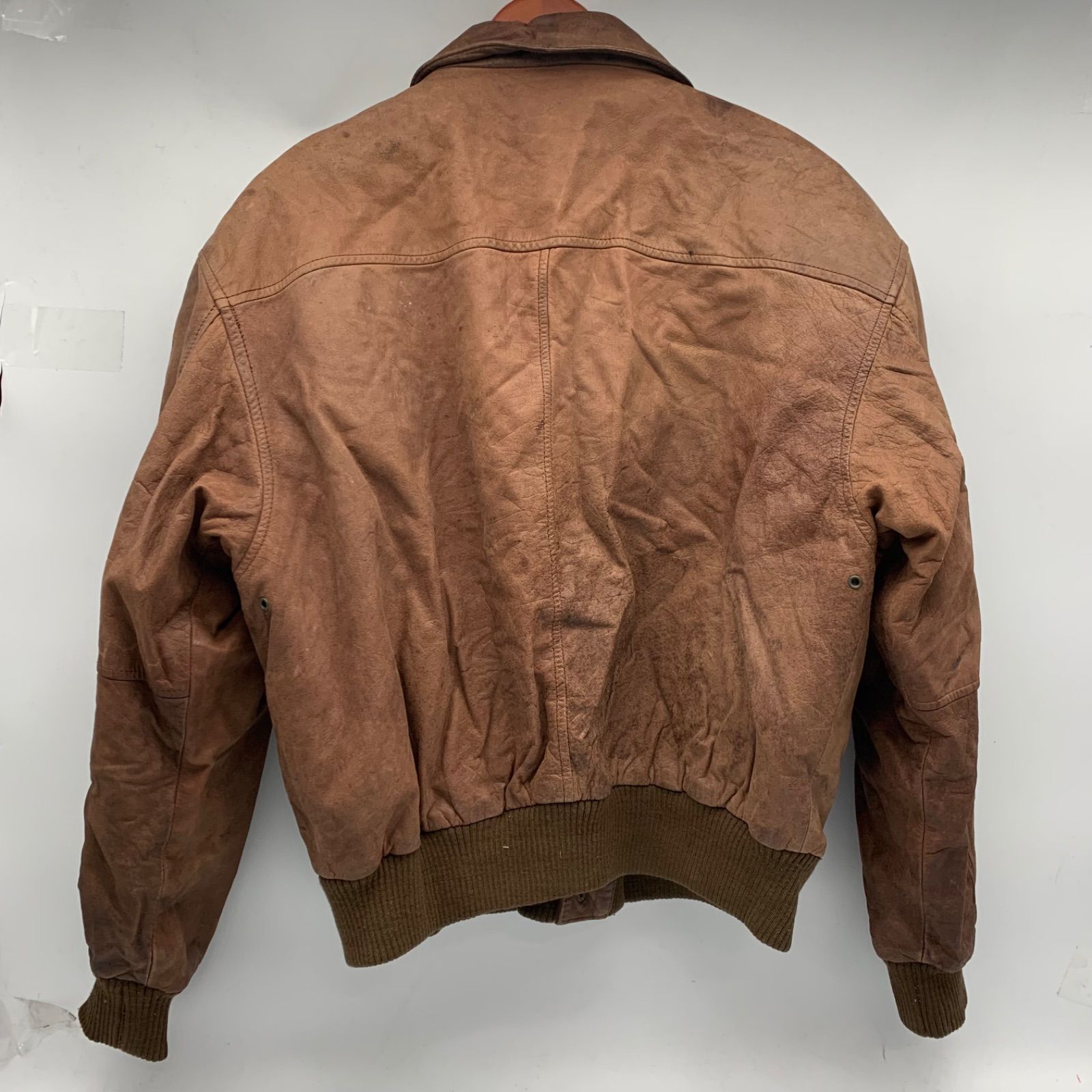 EF1217-11-2 G-III GLOBAL グローバル レザージャケット裏地地図