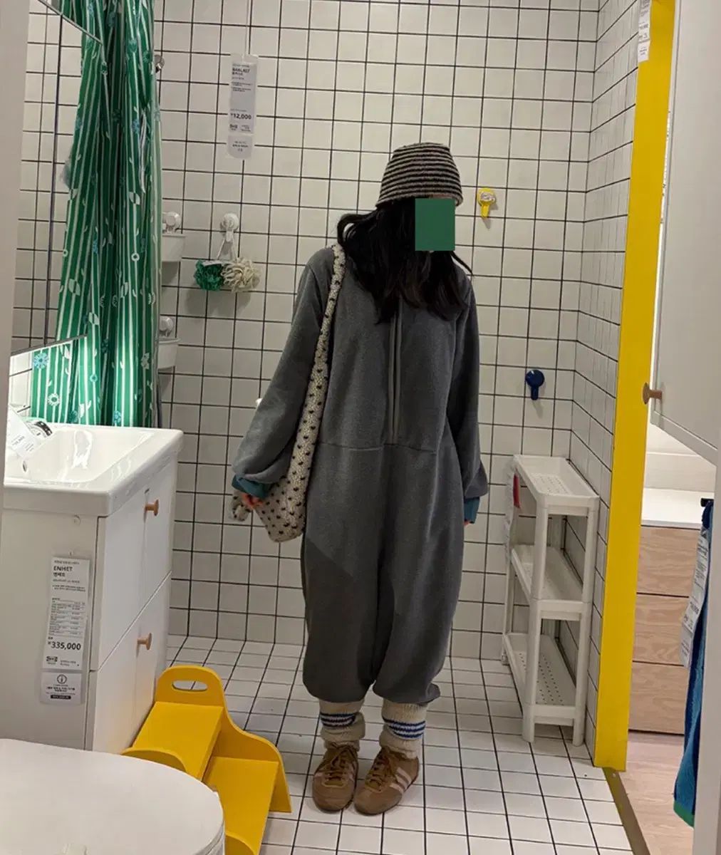 レディース フリース オールインワン グレー