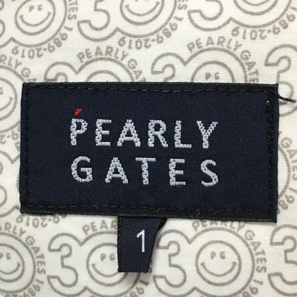 パーリーゲイツ スカート ネイビー×白 ロゴ総柄 内側30周年 レディース