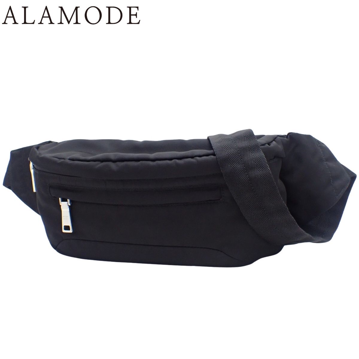 PRADA プラダ ウエストバッグ ボディバッグ ウエストポーチ ショルダー ナイロン ブラック黒 シルバー金具 2 VL 008 ユニセックス アラモード