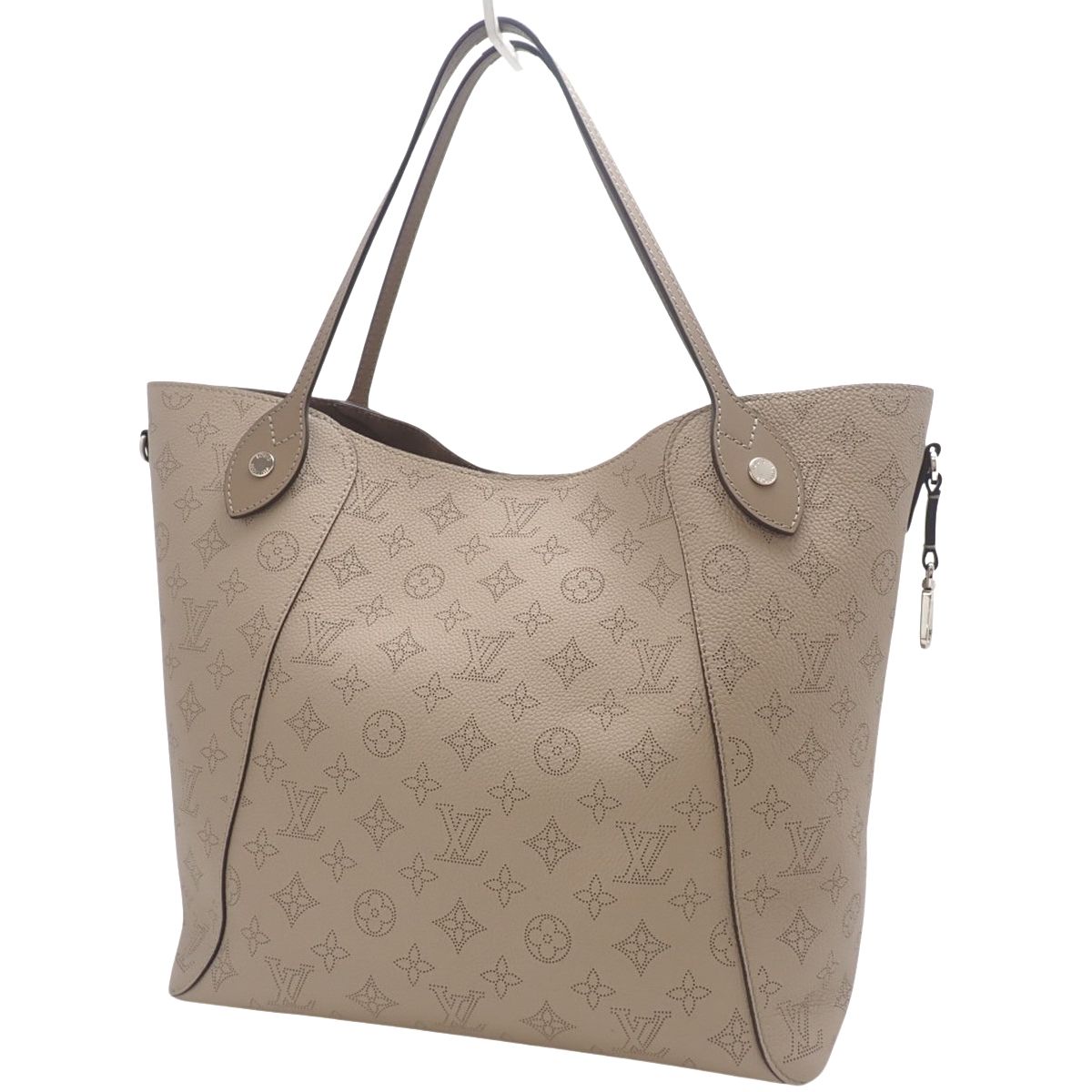 LOUIS VUITTON ルイ ヴィトン モノグラム マヒナ ヒナMM トートバッグ 肩掛け ハンドバッグ 2 WAY レザー ガレ ベージュ シルバー金具 M 53140 レディース アラモード