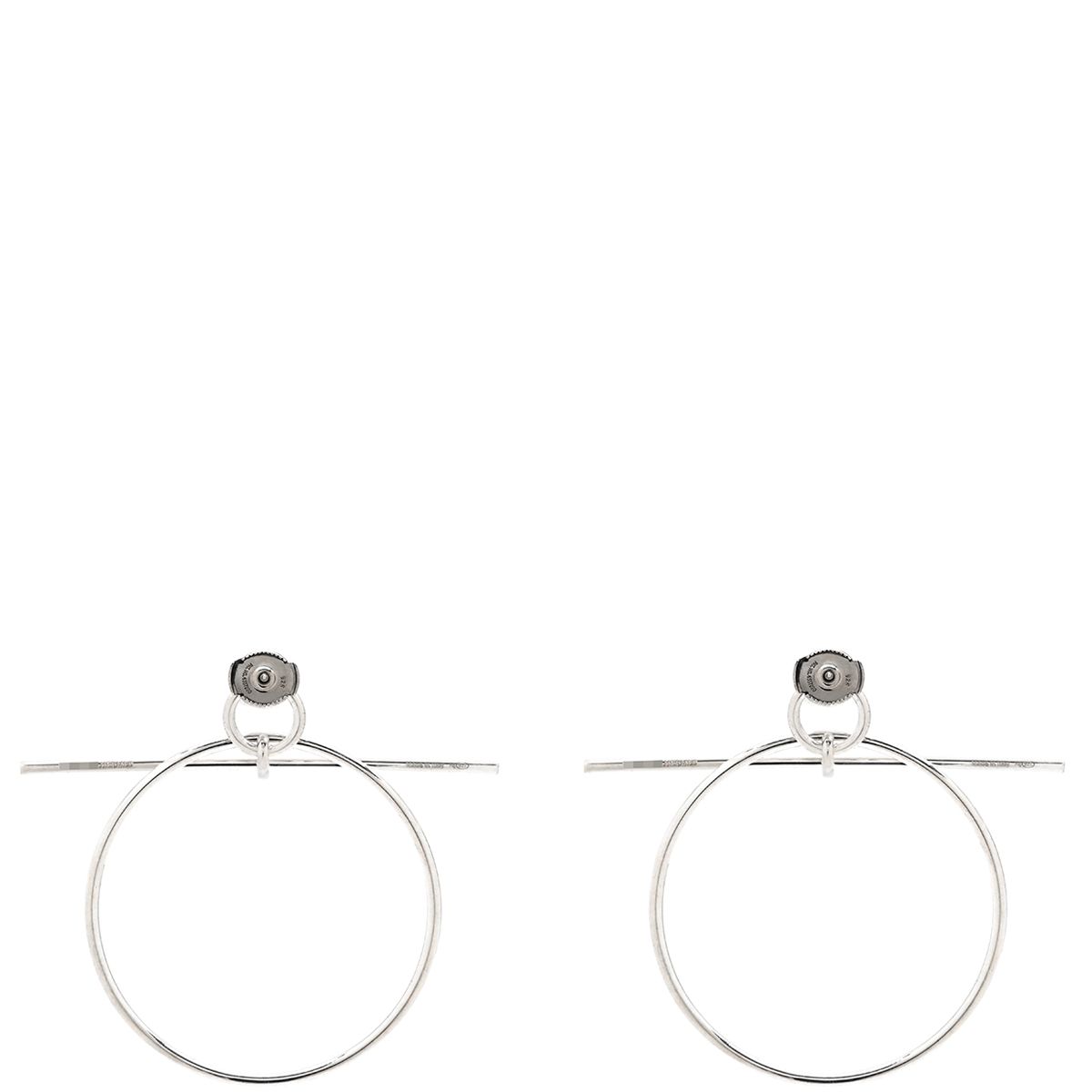 HERMES エシャペ シルバーピアス MM 箱付き HERMES エシャペ シルバーピアス MM 箱付き HERMES エシャペ シルバー