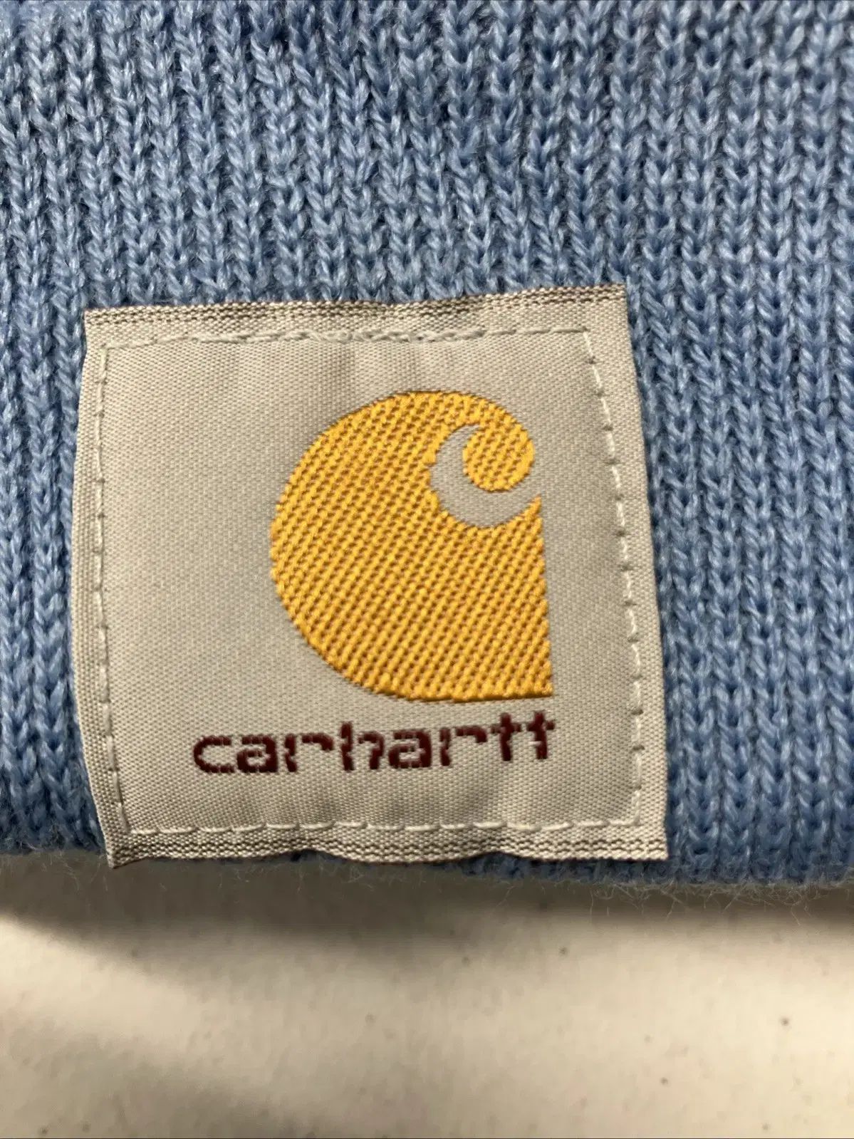 Carhartt カーハート ロゴ パッチ ウォッチハット ビーニー ブルー