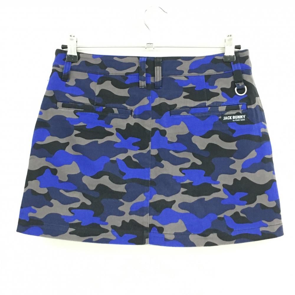 ジャックバニー スカート ブルー×グレー カモフラ 迷彩 レディース 2(L