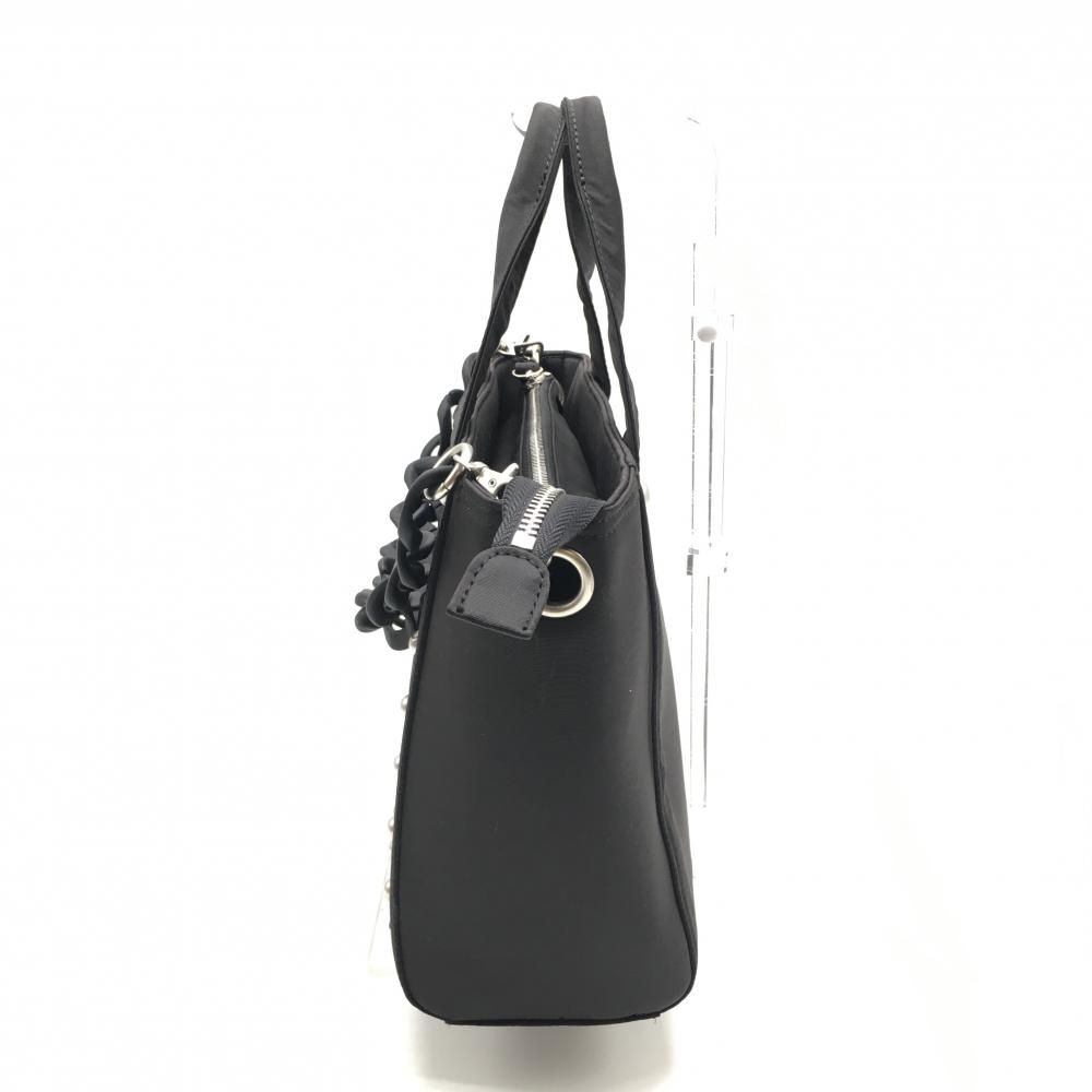 美品】パーリーゲイツ カートバッグ 黒 内ポケット チェーンストラップ