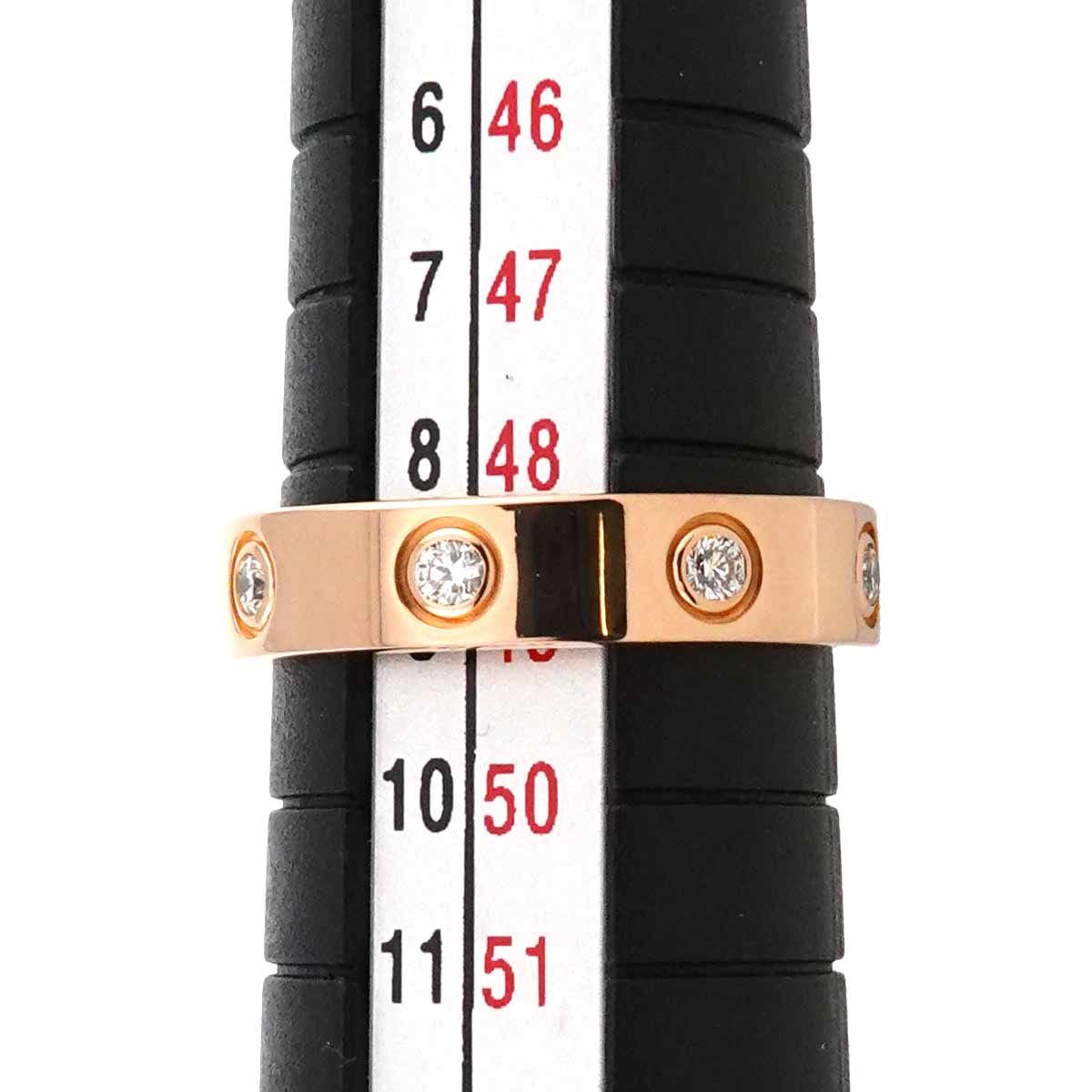 カルティエ Cartier ミニラブ #49 リング フル ダイヤ K18 PG ピンク