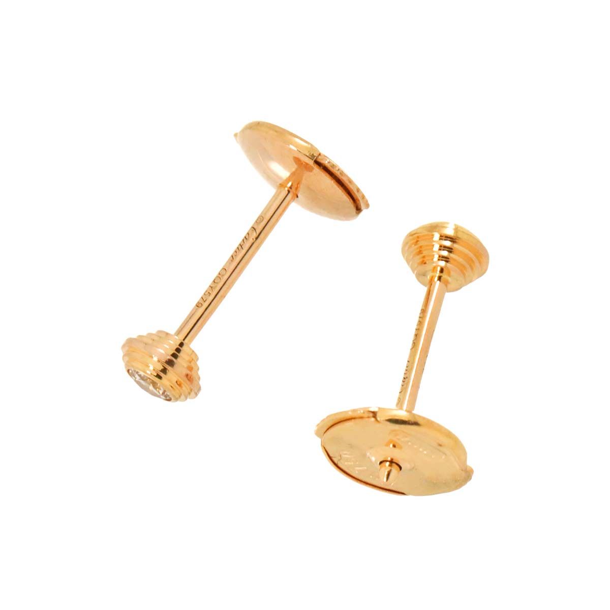 カルティエ Cartier ダムール ピアス XS ダイヤ K18 PG 750 ディアマン