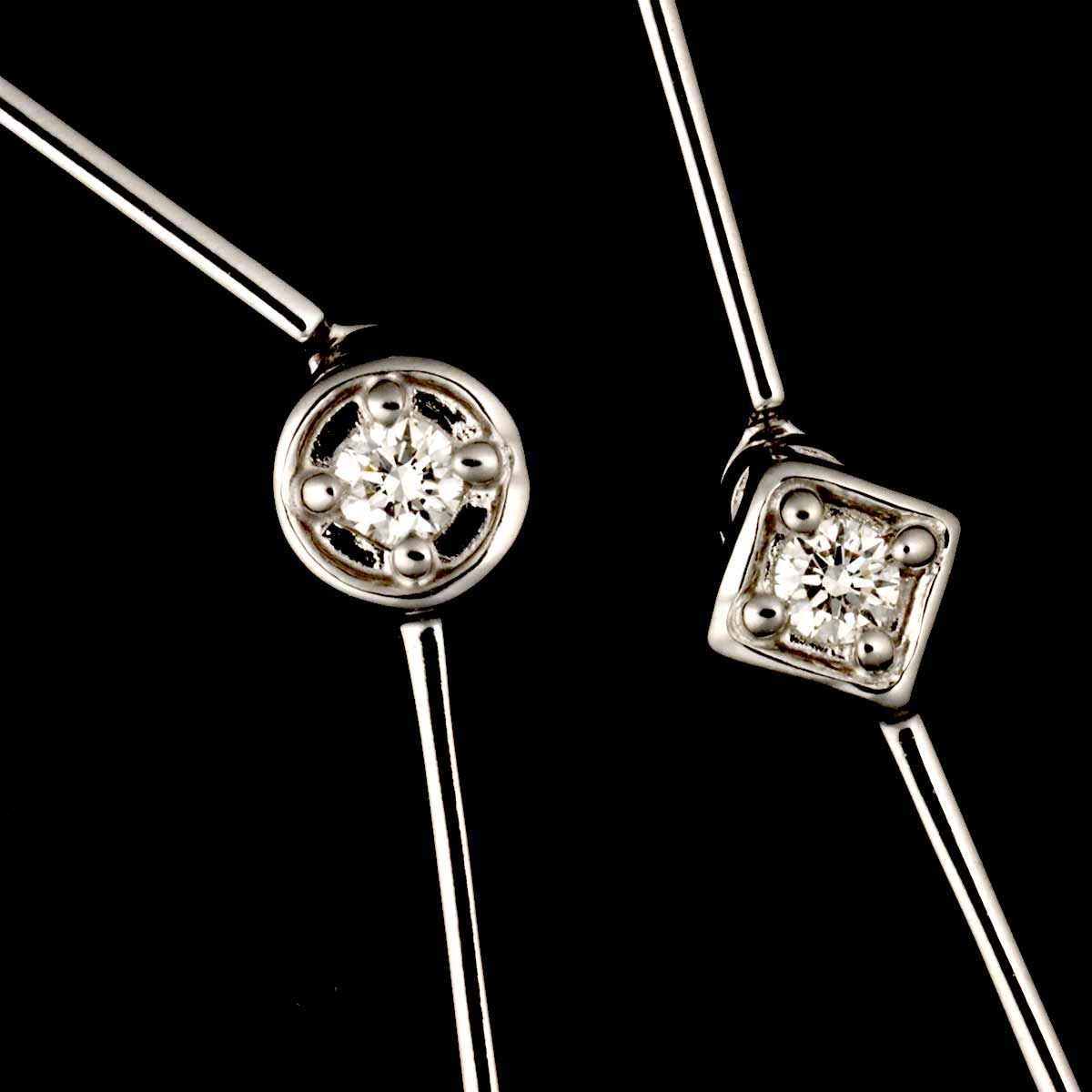 【超美品】TASAKI／田崎真珠ネックレス タサキ TASAKI ダイヤ 0.29ct ネックレス 42cm K18 WG ホワイト