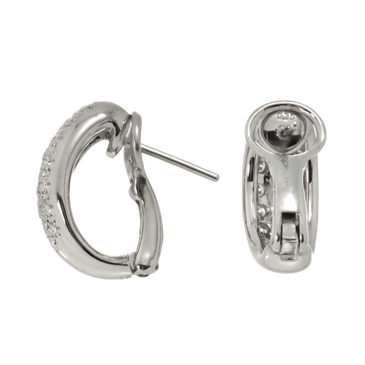 タサキ TASAKI ダイヤ 00.35ct/0.35ct ピアス K18 WG ホワイトゴールド