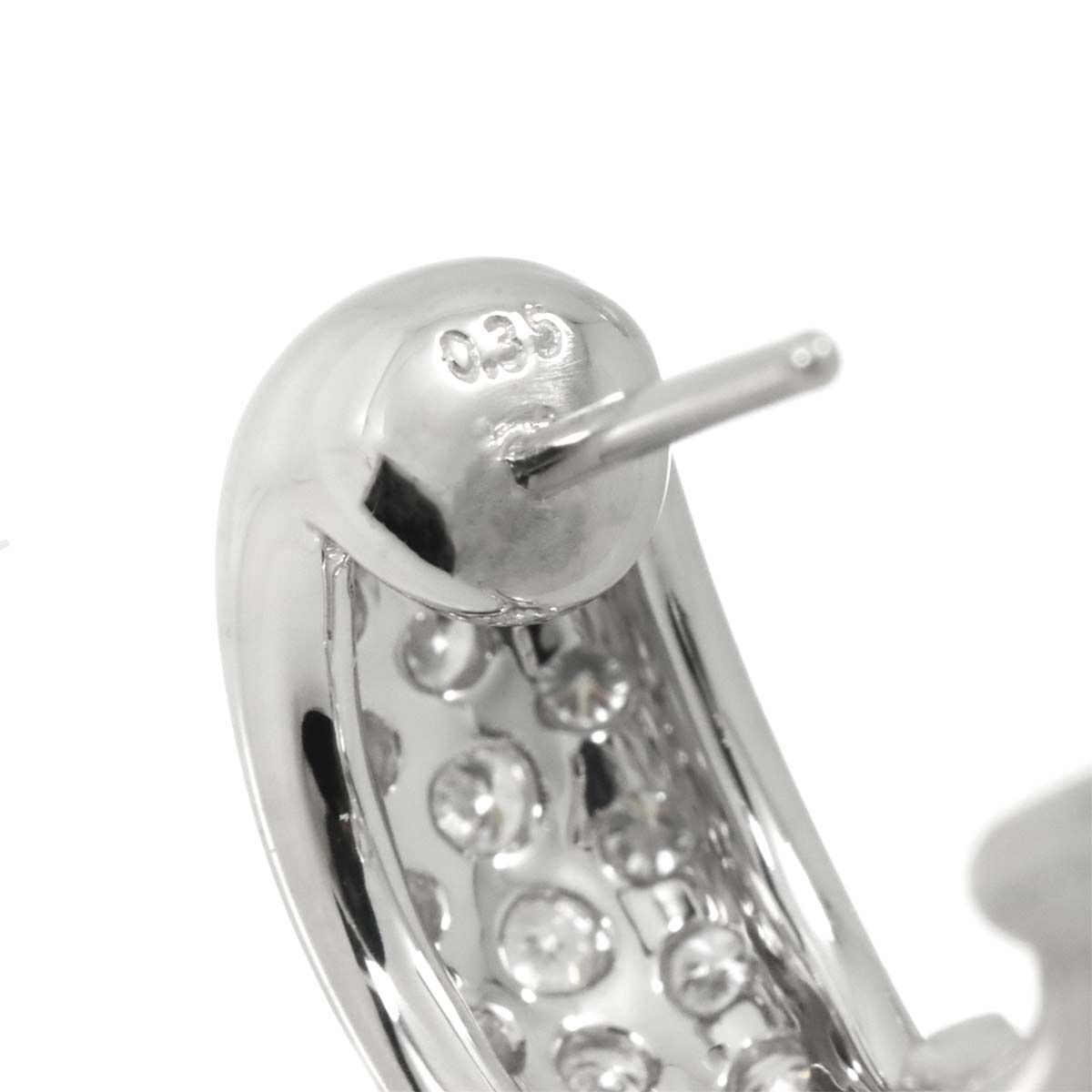 タサキ TASAKI ダイヤ 00.35ct/0.35ct ピアス K18 WG ホワイトゴールド