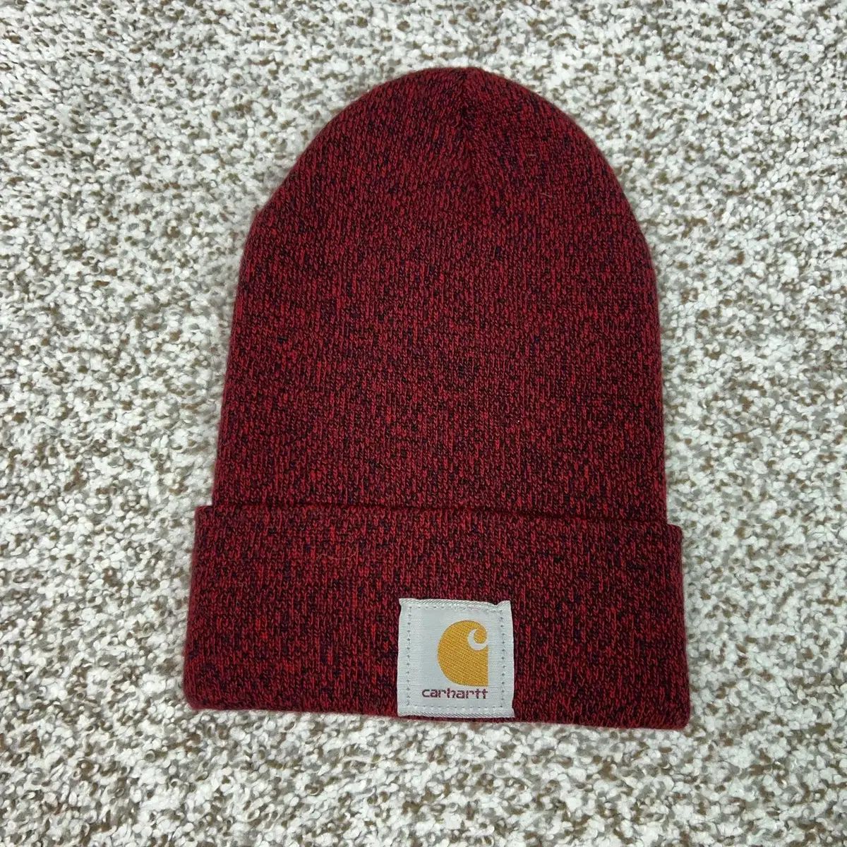 Carhartt カーハート ロゴ パッチ ウォッチハット ビーニー バーガンディ