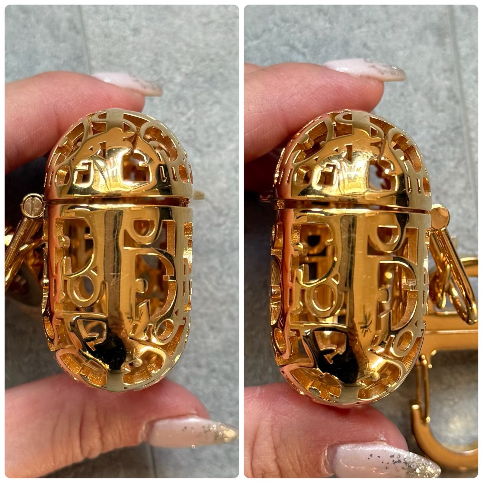 Dior オブリーク ゴールドAIrpodケース Dior オブリーク ゴールドAIrpodケース AirPods pro ケース dior DIOR