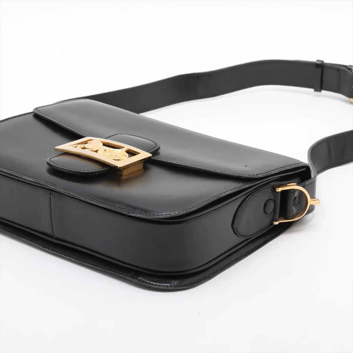 美品 ヴィンテージ セリーヌ 馬車金具 レザー ショルダーバッグ 肩掛け