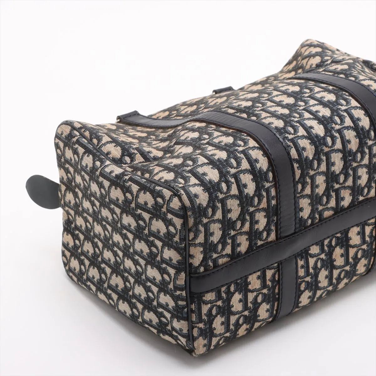 クリスチャンディオール トロッター ミニ ボストン レザー キャンバス