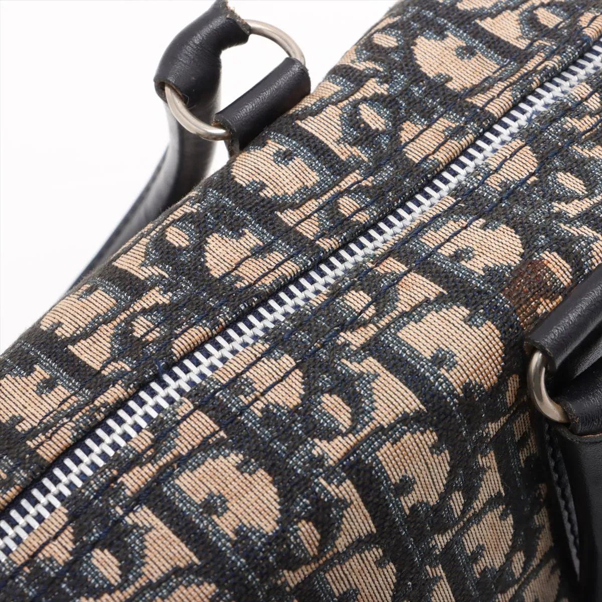 クリスチャンディオール トロッター ミニ ボストン レザー キャンバス