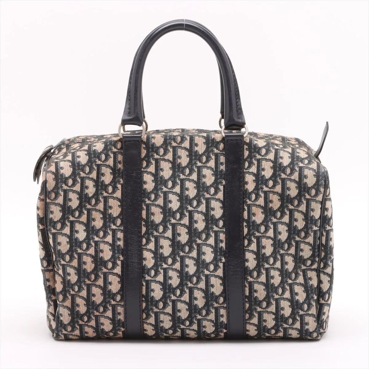 クリスチャンディオール トロッター ミニ ボストン レザー キャンバス