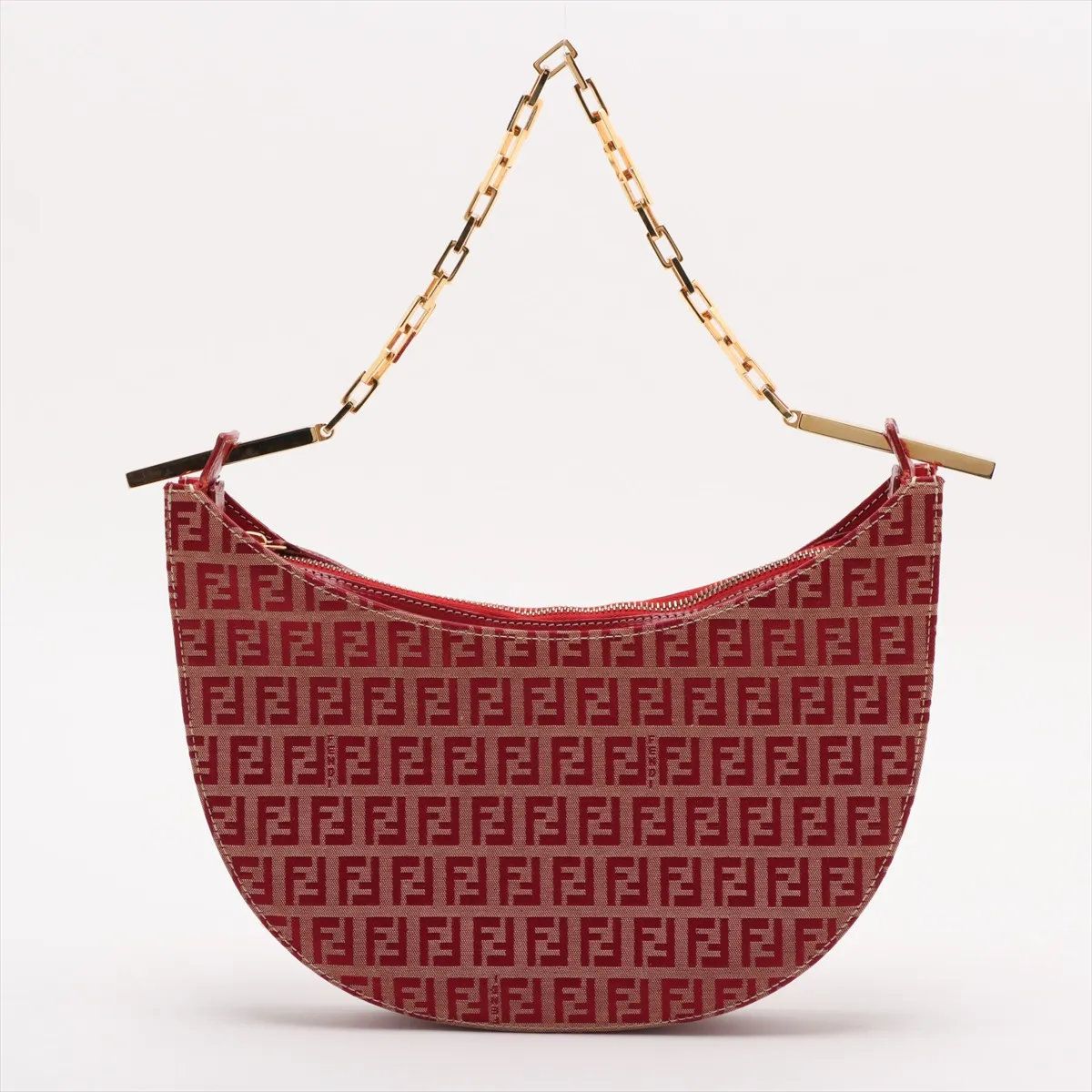 フェンディ ショルダーバッグ ハーフムーン ズッキーノ ネイビー 肩掛け フェンディ ショルダーバッグ ハーフムーン ズッキーノ ネイビー