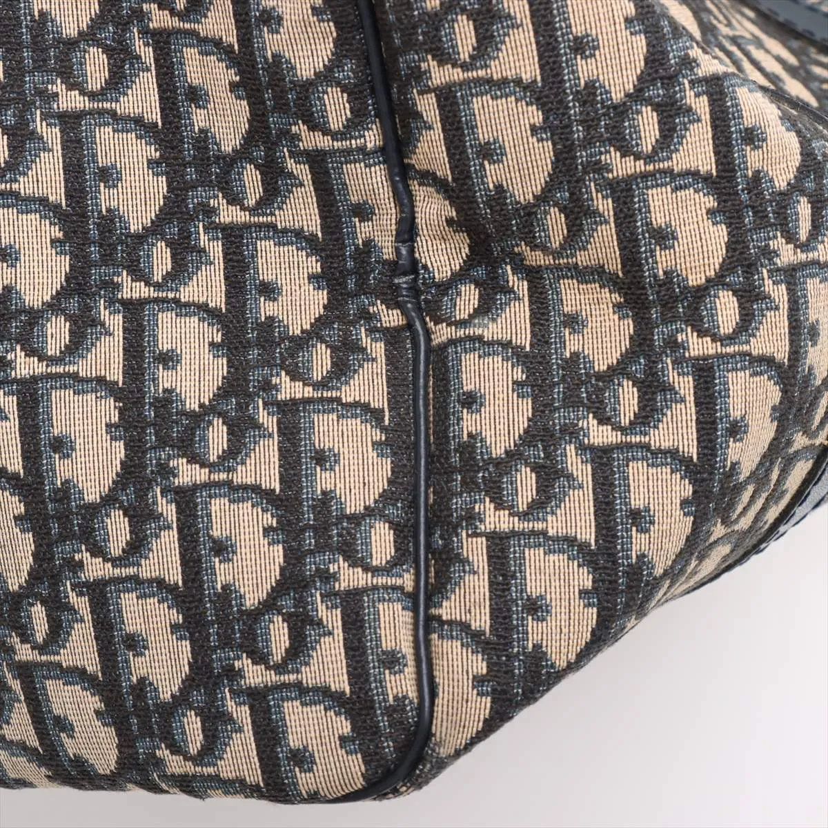 クリスチャンディオール トロッター ミニ ボストン レザー キャンバス