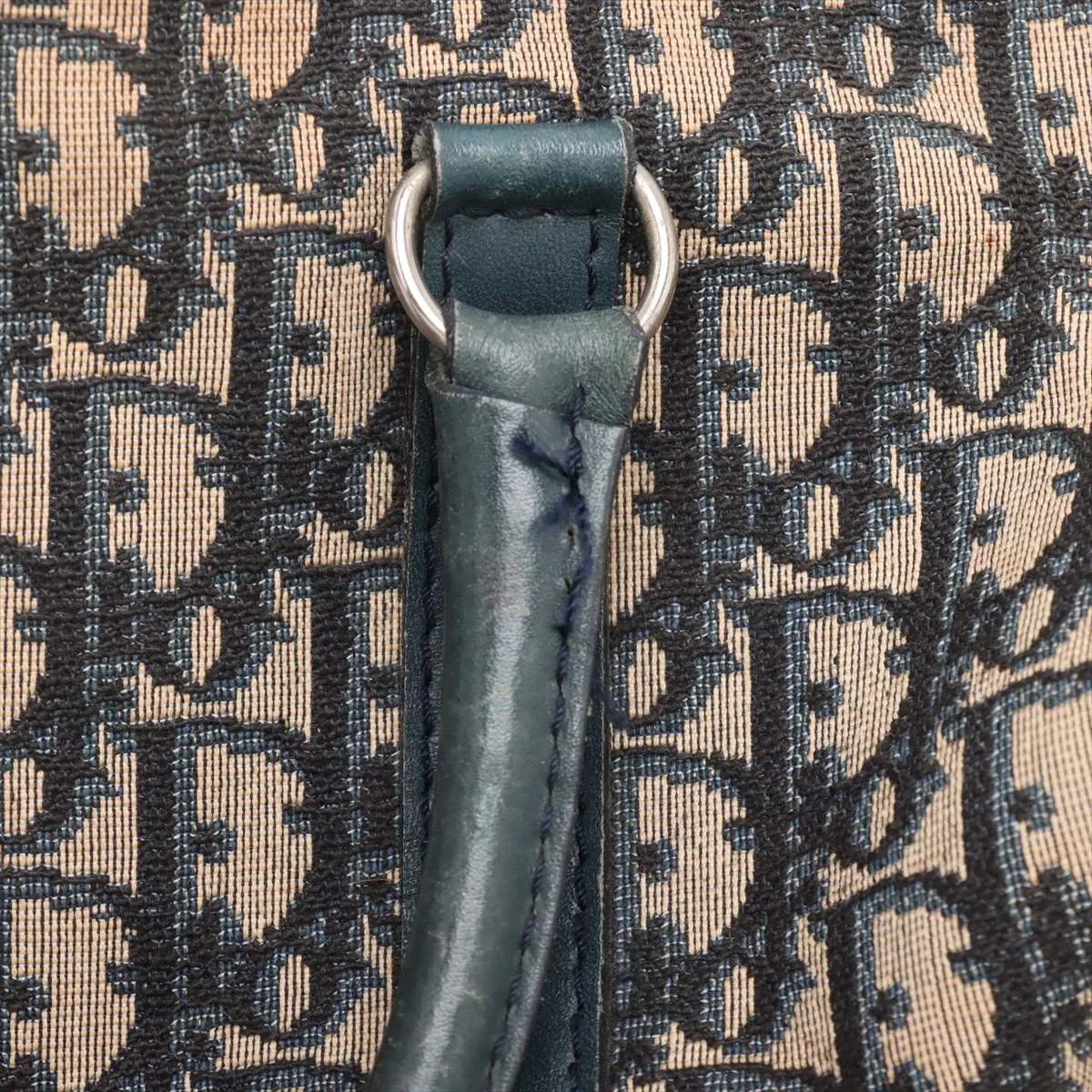 クリスチャンディオール トロッター ミニ ボストン レザー キャンバス