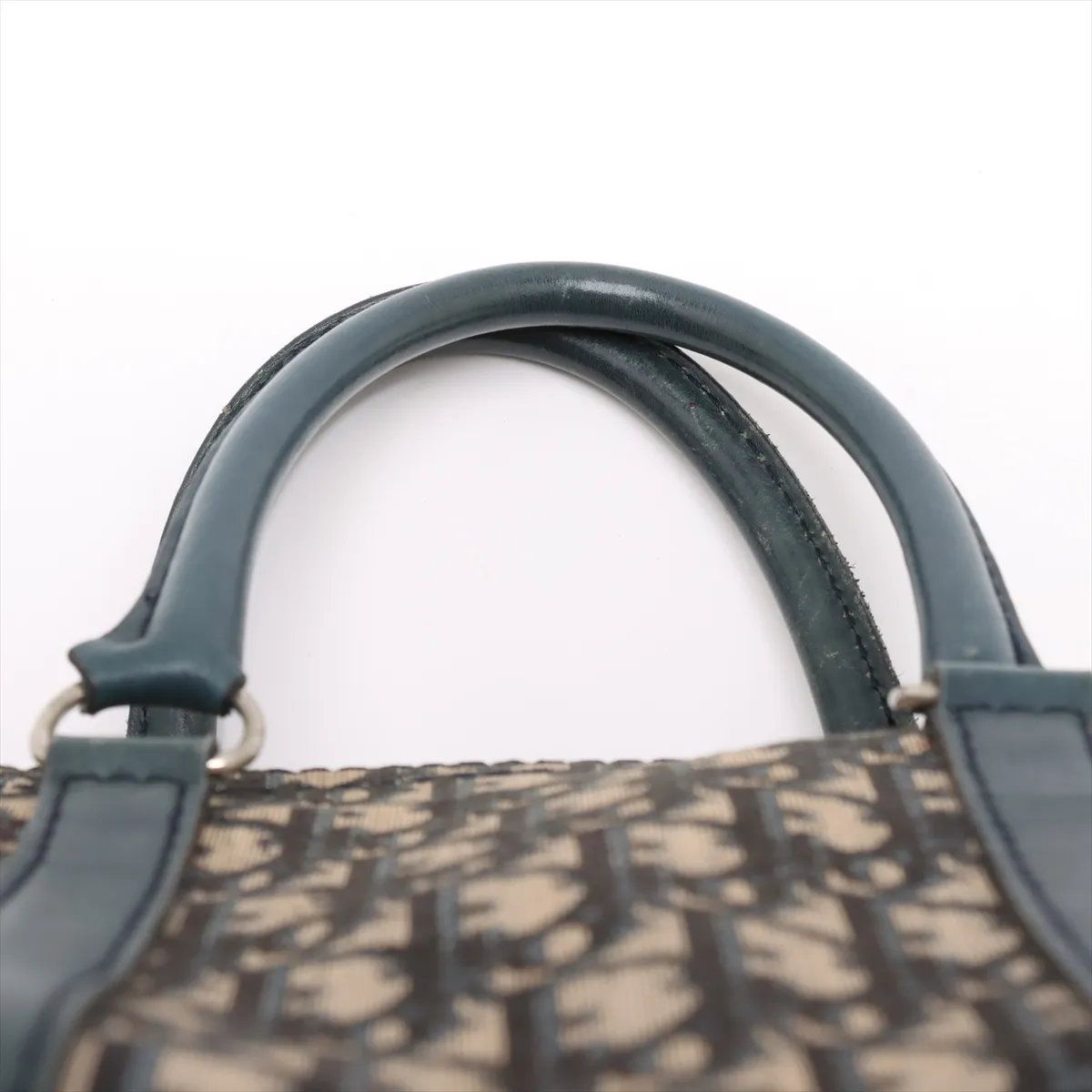 クリスチャンディオール トロッター ミニ ボストン レザー キャンバス