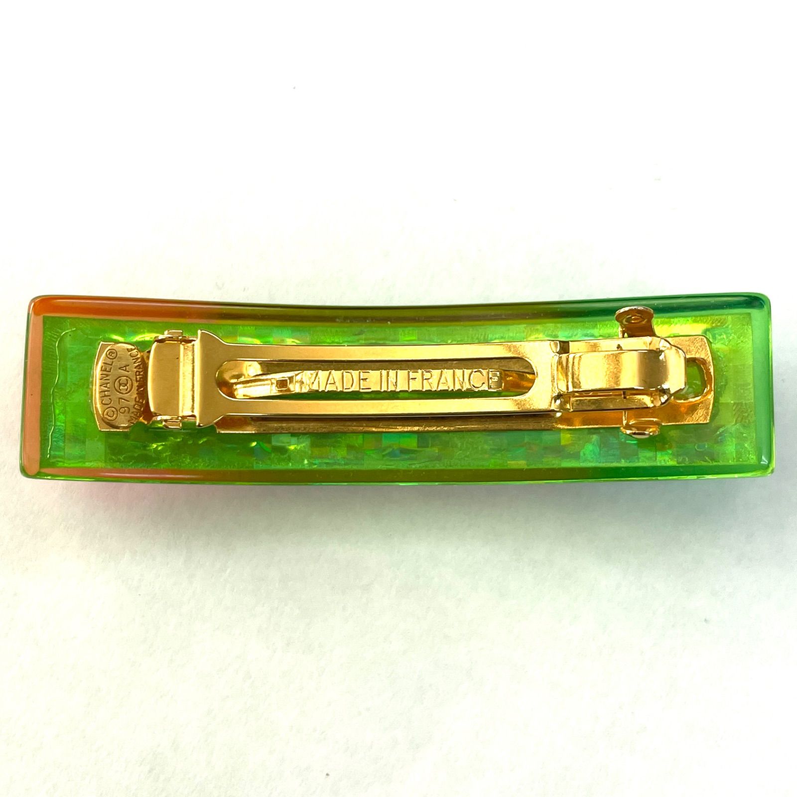 美品 CHANEL バレッタ レインボー 97P ヴィンテージ 虹色 美品 CHANEL バレッタ レインボー 97P ヴィンテージ 虹色