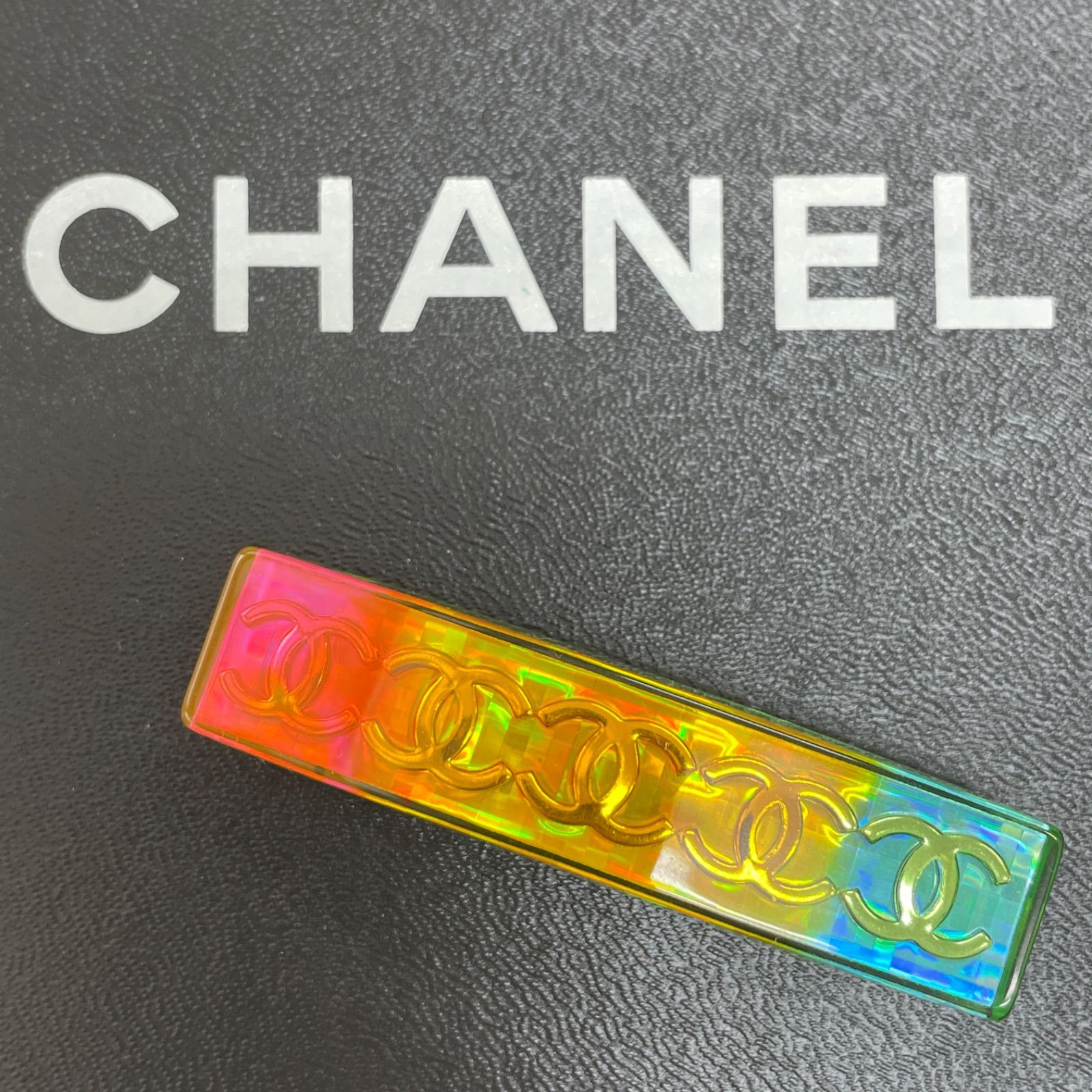 ✨美品✨CHANEL シャネル バレッタ ココマーク 97A レインボー ヘア