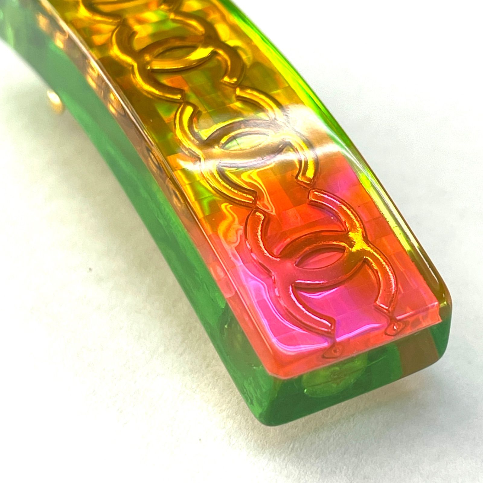 ✨美品✨CHANEL シャネル バレッタ ココマーク 97A レインボー ヘア