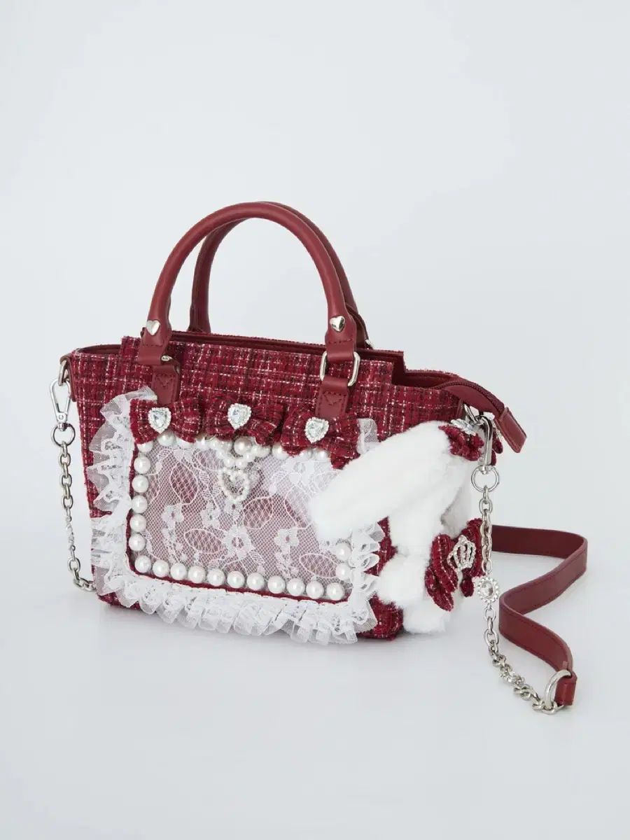 アンクルージュ ツイード 痛バッグ レッド 量産型 地雷系 オタ活