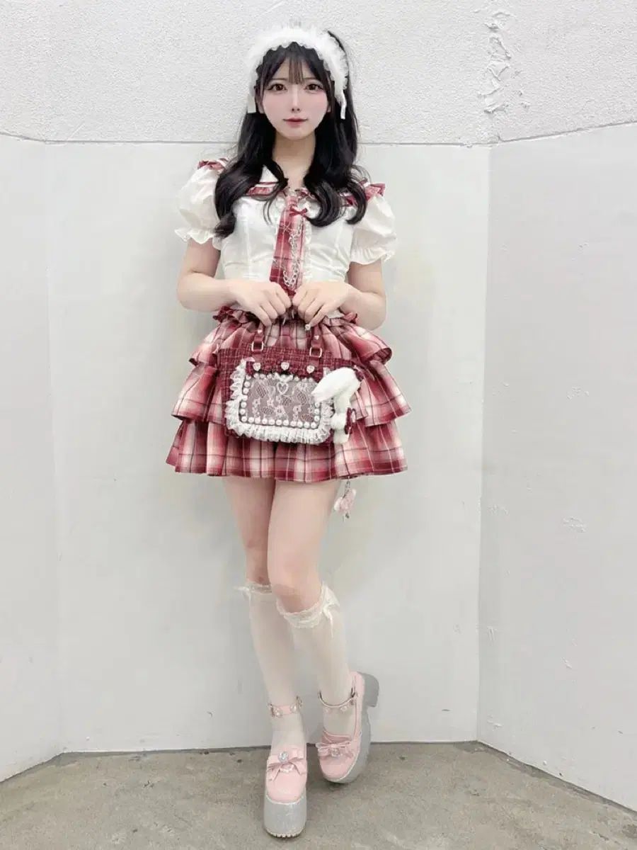 アンクルージュ ツイード 痛バッグ レッド 量産型 地雷系 オタ活