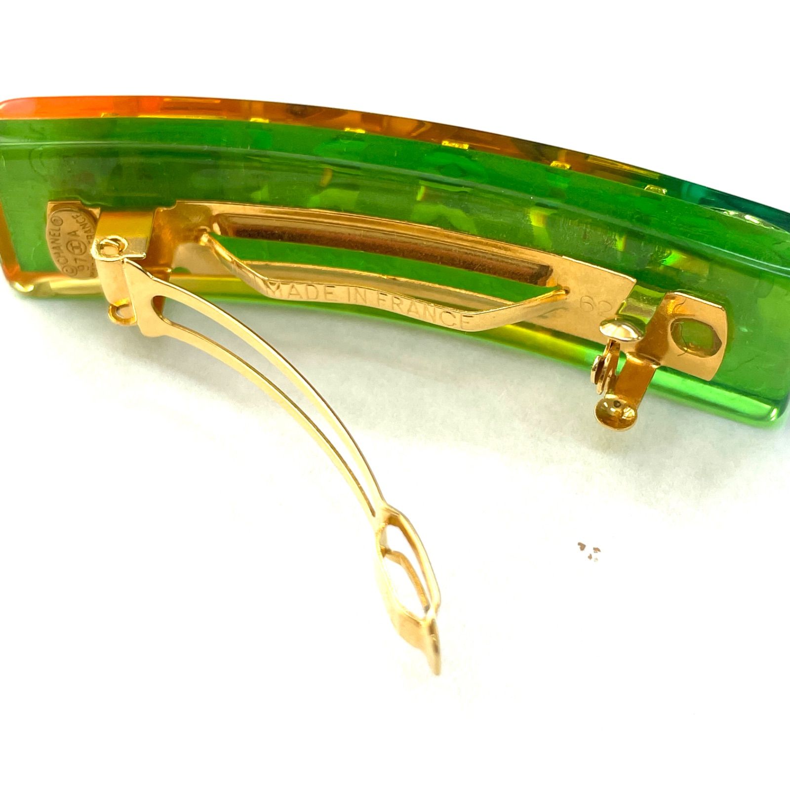 ✨美品✨CHANEL シャネル バレッタ ロゴ 97A レインボー ヘア