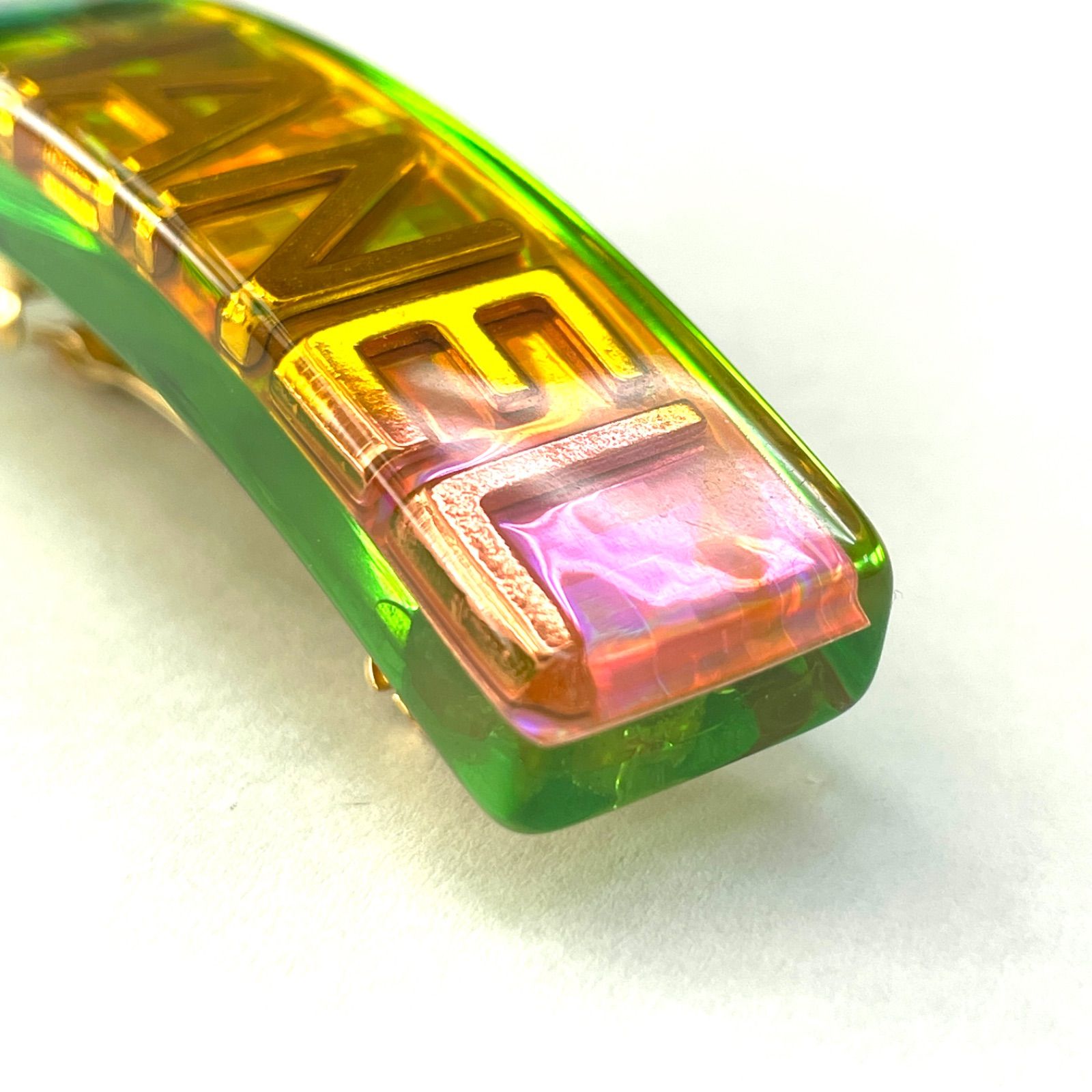 ✨美品✨CHANEL シャネル バレッタ ロゴ 97A レインボー ヘア