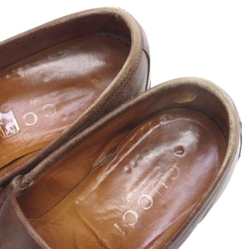 グッチ GUCCI ビットローファー レザー ブラウン 41.5E - メルカリ