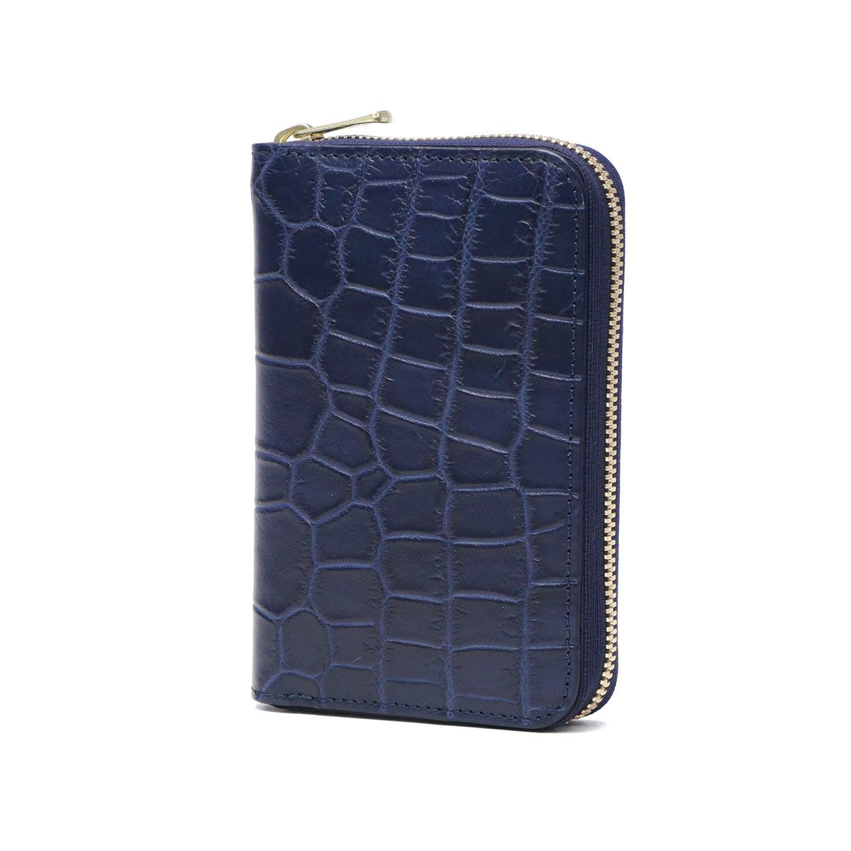 【商品レビューで＋5％】バギーポート 二つ折り財布 BAGGY PORT ブランド 財布 ラウンドジップ 小銭入れあり 藍染め 本革 ワニ革 クロコ ラウンドファスナーハーフ財布 ZWL-8001 バギーポート 二つ折り財布 メンズ レディース BAGGY PORT ブランド