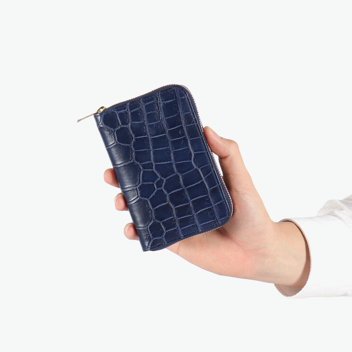 【商品レビューで＋5％】バギーポート 二つ折り財布 BAGGY PORT ブランド 財布 ラウンドジップ 小銭入れあり 藍染め 本革 ワニ革 クロコ ラウンドファスナーハーフ財布 ZWL-8001 バギーポート 二つ折り財布 メンズ レディース BAGGY PORT ブランド