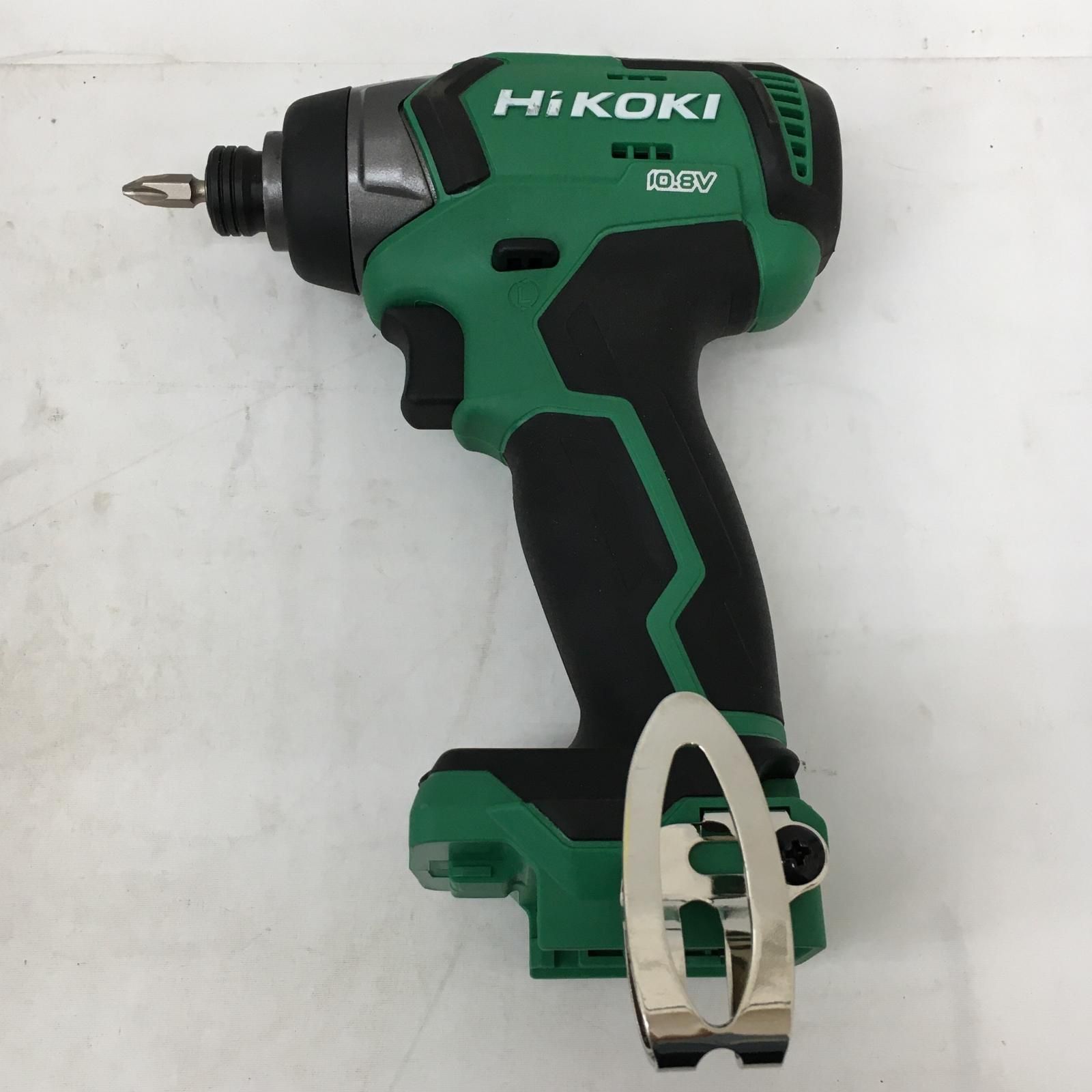 HiKOKI ハイコーキ 10.8 v 充電式インパクトドライバ 充電器 充電池 ケース付 WH 12 DD グリーン