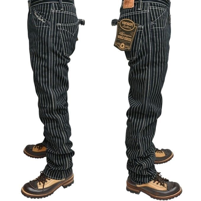 メンズ 【美品】VANSON(バンソン)バイカーデニム/ストレッチ/ブラック 