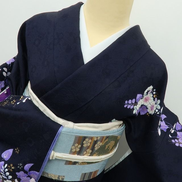 六花-RIKKA- 美品 正絹 やまと誂製 翠山工房 桐屋の辻が花 箔散らし