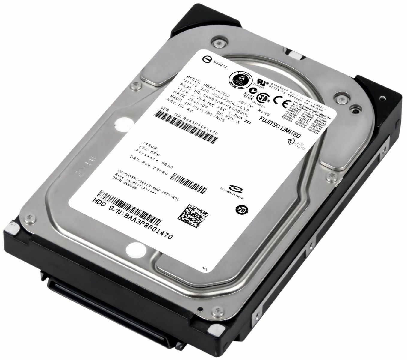 3年保証 Hard Drive Dell 0 NN 996 146 GB 8 MB SCSI 80 pin 3.5