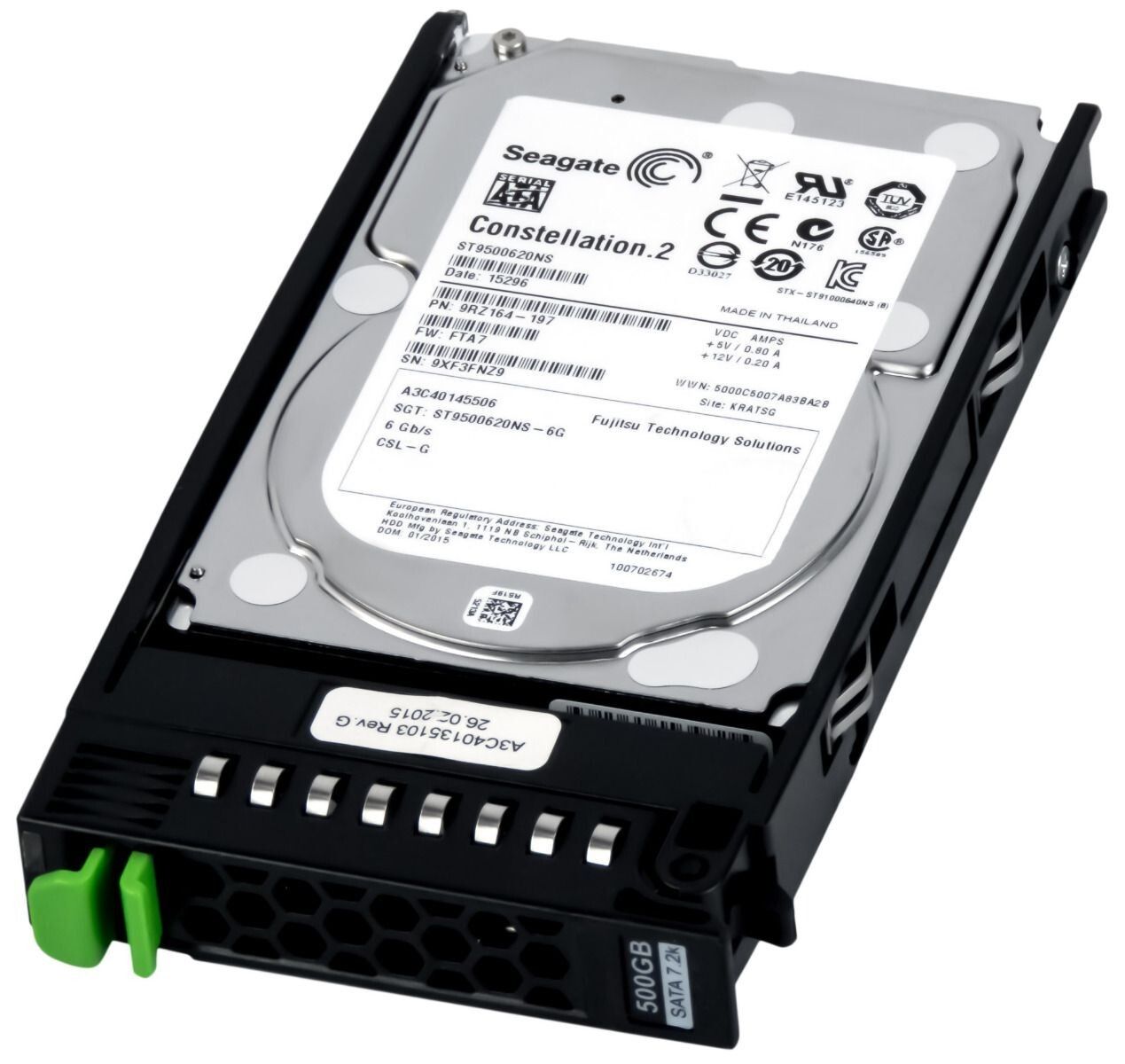 3年保証 Fujitsu Hard Drive 500 GB 7.2 K 64 MB SATA III 2
