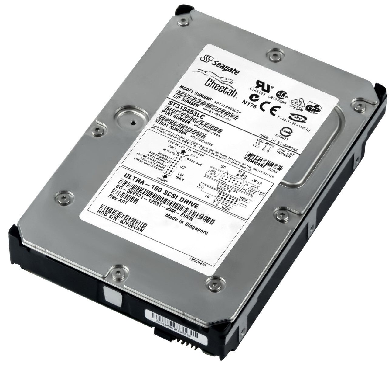 3年保証 Hard Drive Dell 06 Y 971 18 GB 15 K 8 MB SCSI U 320 3.5