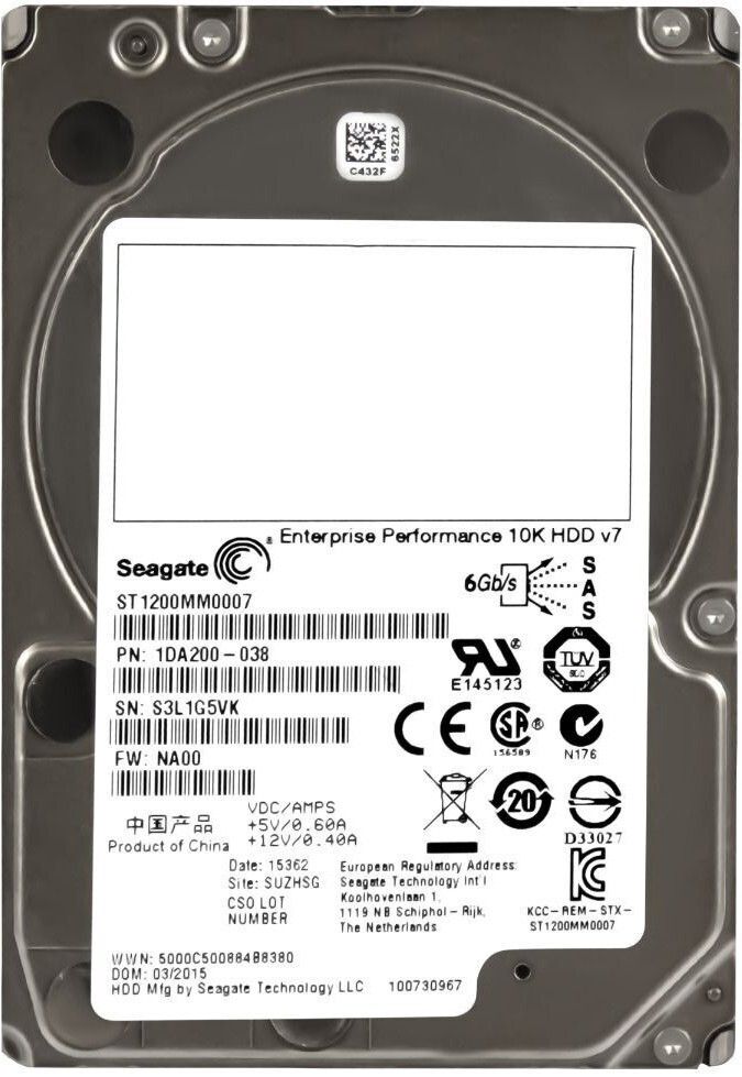 3年保証 Hard Drive Seagate 1.2 TB 64 MB Cache SAS-2 2.5 I