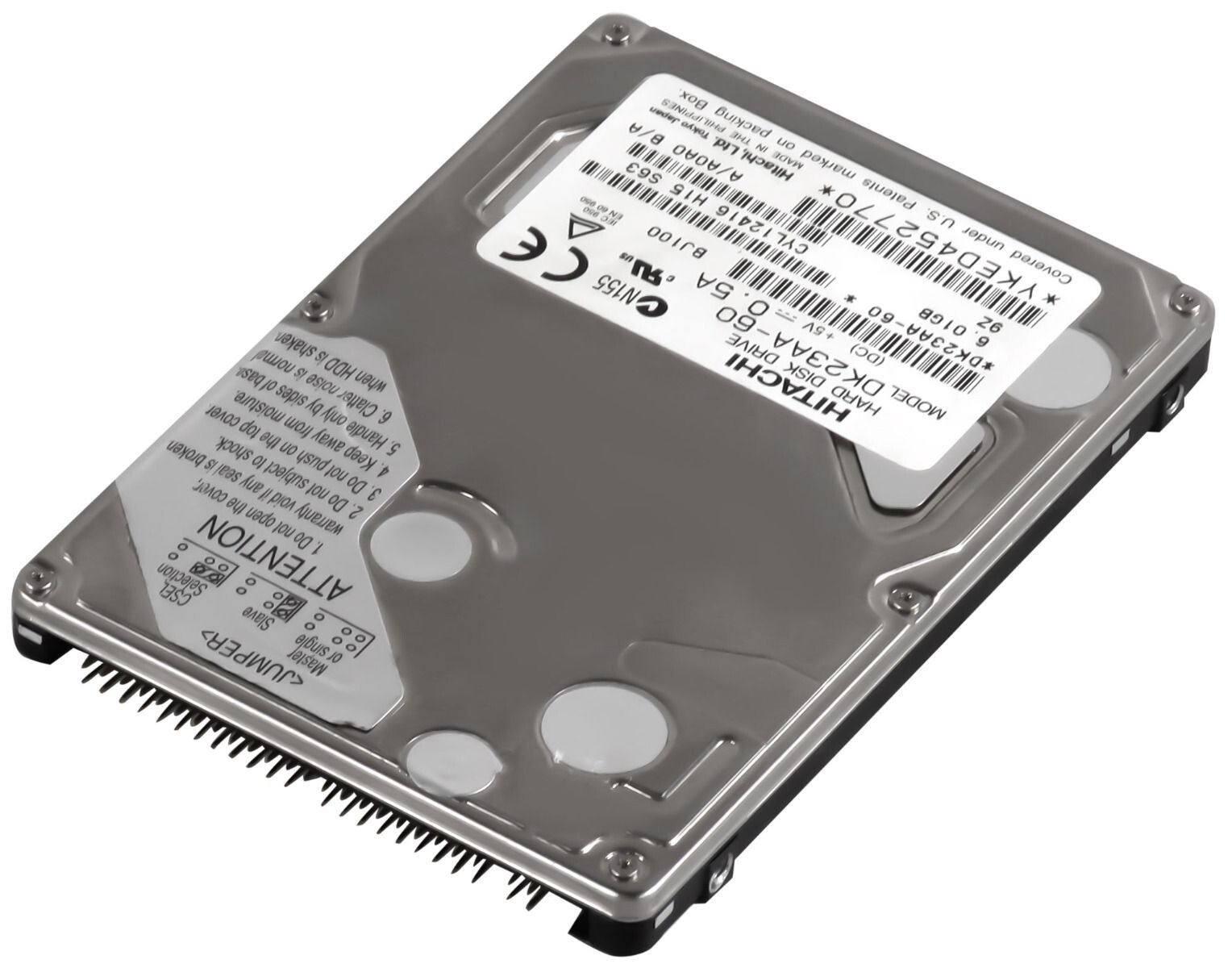 3年保証 Hard Drive Hitachi DK 23 AA 60 6 GB 4200 RPM 512 KB IDE 2 5