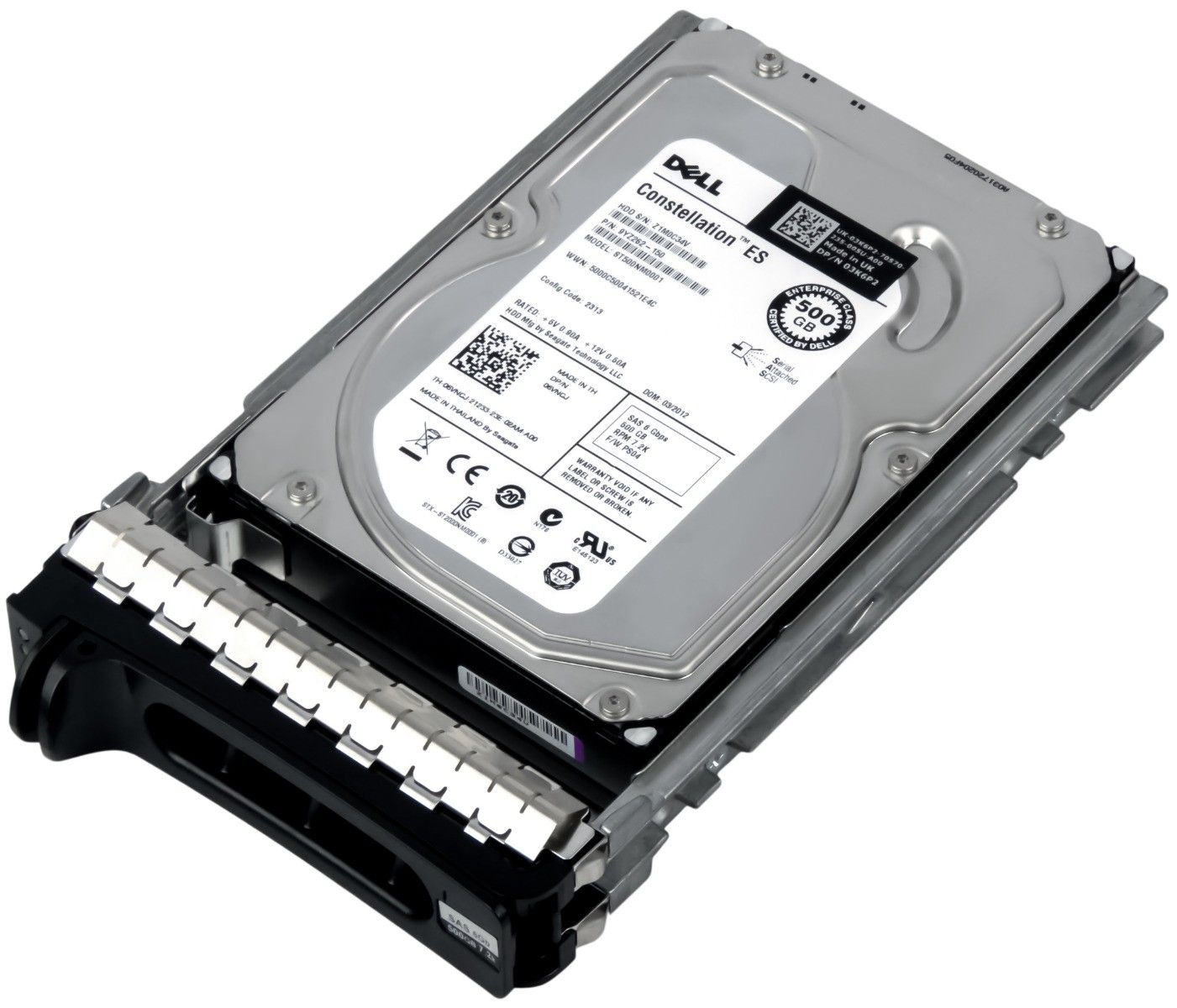 3年保証 Hard Drive Dell 06 VNCJ 500 GB SAS-2 7.2 K 64 MB 3.5