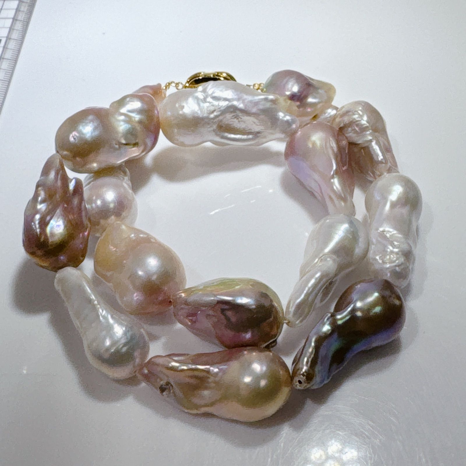 オイスターパール淡水パール美品オイスターパールネックレスNO25-2501