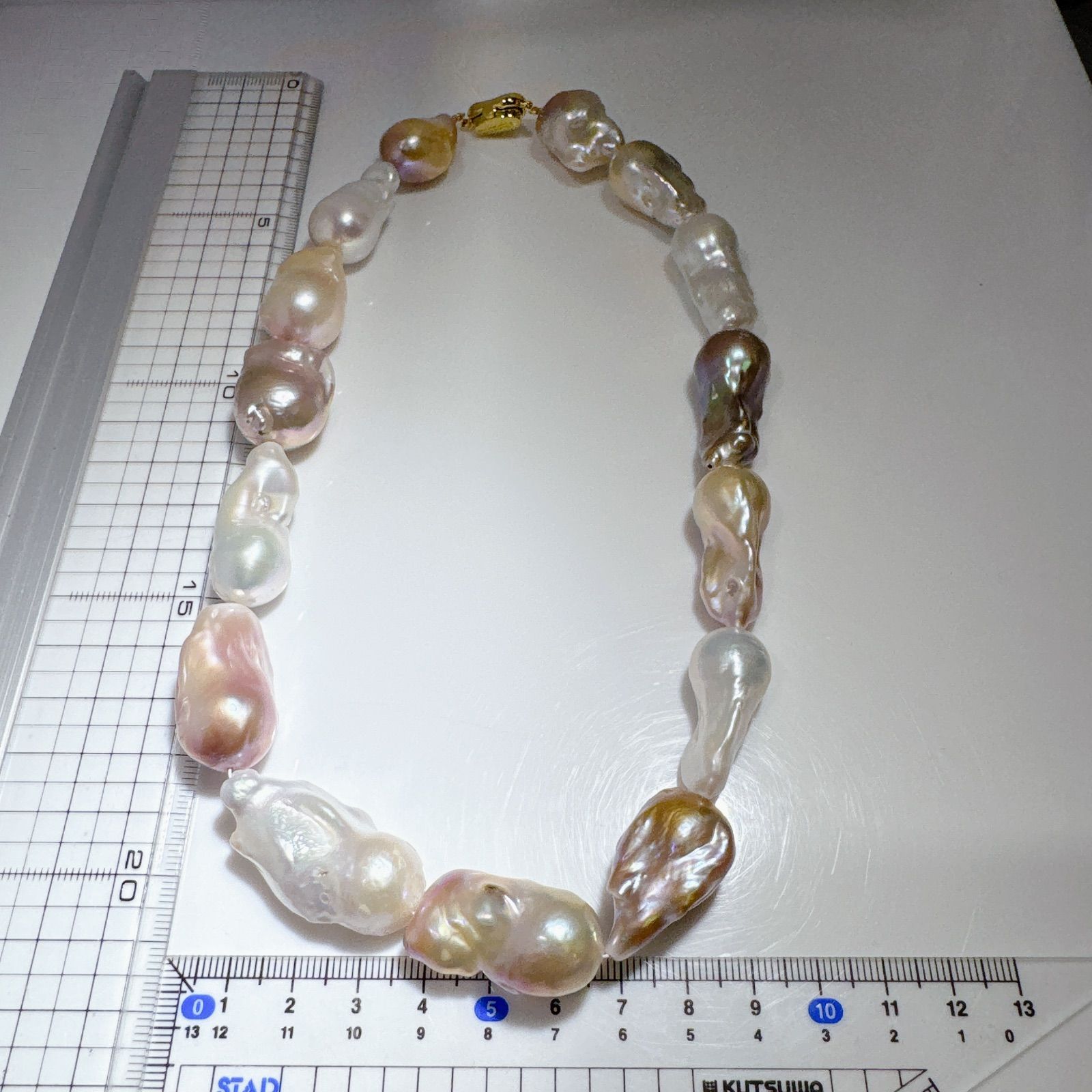 オイスターパール淡水パール美品オイスターパールネックレスNO25-2501