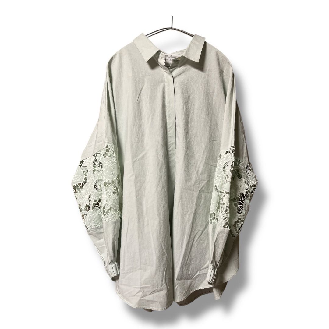 BEARDSLEY ビアズリー 袖レースブラウス 長袖 羽織り 定価24200円